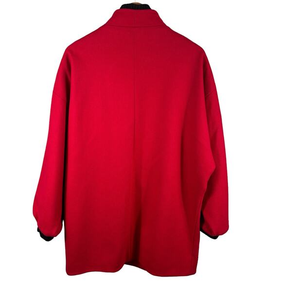 International Scene Women's Size 9/10 Red Vintage Wool Winter MaxiCoat Peacoat - Picture 4 of 16